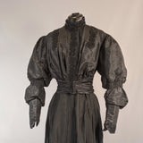 1890s Black Taffeta Bodice