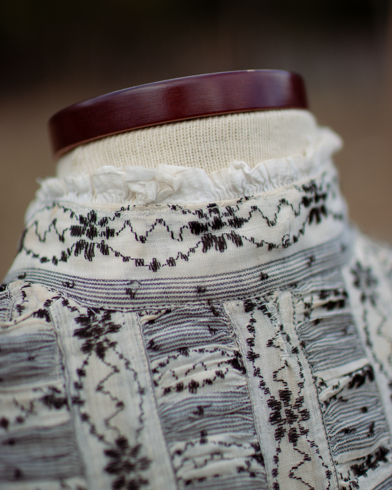 c. 1900s Cotton Wrapper Dress