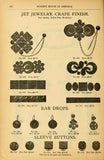 1889 French Jet "Crepe" Earrings
