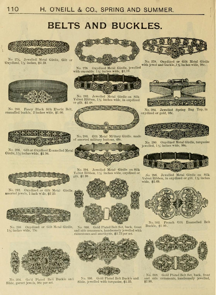 RESERVED | 1890s-1900s Stamped Metal Belt