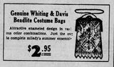c. 1930 Whiting & Davis Beadlite Purse in Original Box