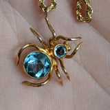 RESERVED - Antique 9k Gold Spider Pendant