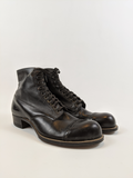RESERVED | 1910s Black Lace Up Boots | Approx Sz 7.5-8