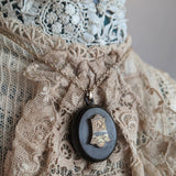 Victorian Taille d'Epargne Vulcanite Locket