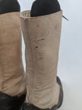 1910s Black and White Boots | Approx Sz 7.5