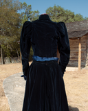 c. 1899-1900 Blue Velvet Dress