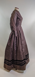 1860s Purple Silk Dress