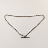 Silver Tone T-Bar Chain