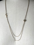 c. 1890s-1900s Gold Filled Celestial Slide Long Guard Chain