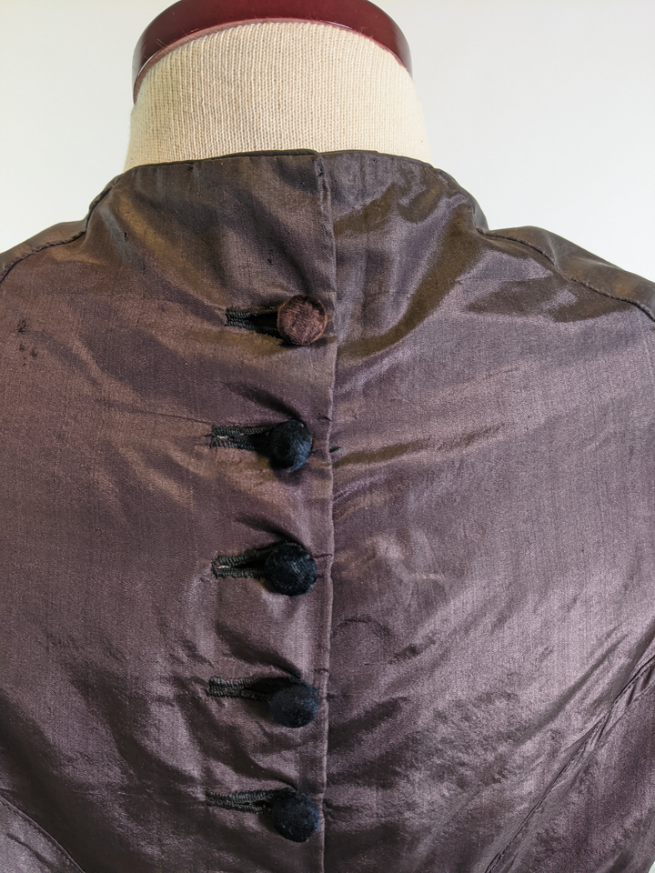 1860s Purple Silk Dress