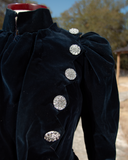 c. 1899-1900 Blue Velvet Dress