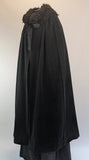 1920s Corduroy Cape with Curly Wool Collar