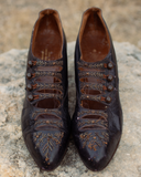 c. 1900s Beaded Leather Pumps