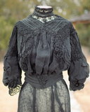 Early 1900s Black Lace Dress Set