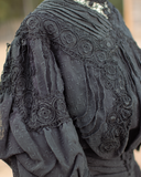 Early 1900s Black Lace Dress Set