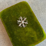 c. 1910s 10k Gold Seed Pearl Brooch