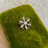 c. 1910s 10k Gold Seed Pearl Brooch