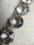 Art Deco Sterling Silver Paste Riviere Necklace