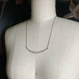 c. 1900s Silver Crescent Moon Conversion Necklace