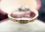 Dated 1729 Mourning Ring | 18k Gold, Enamel, Rock Crystal