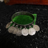 Victorian Silver Love Token Bracelet | Antique 1880s Jewelry