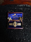 Victorian Vulcanite 14k Gold Demi Parure | Antique Jewelry Set