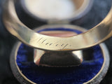 18k Gold Georgian Citrine Paste Conversion Ring | Engraved 'Mary'