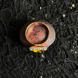 18k Gold Georgian Citrine Paste Conversion Ring | Engraved 'Mary'