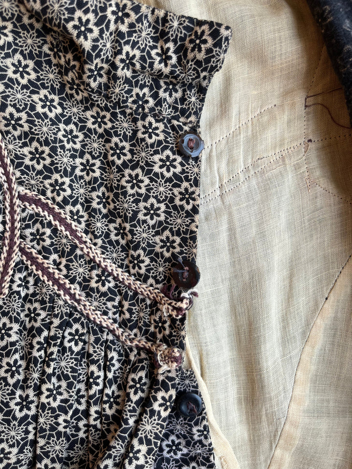c. 1900 Cotton Wrapper Dress