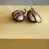 c. 1890s-1900s French Jet Pansy Earrings