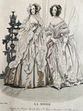 Lot of 11 1830s-1840s La Mode Fashion Plates