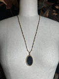 Early 20th c. Enamel Locket Necklace