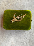 c. 1910s-1920s Golf Filled Crescent Moon Brooch