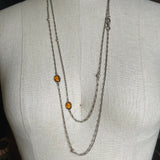 c. 1920s Silver Long Guard Chain
