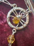 c. 1930s Sterling Silver Spider Necklace