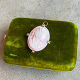 c. 1920s 10k Gold Angel Skin Coral Pendant + Brooch