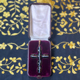 Victorian Boxed Agate Cross Pendant