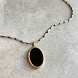 Early 20th c. Enamel Locket Necklace
