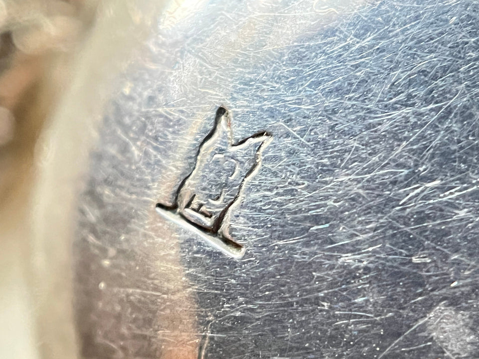 c. 1910s-1920s Sterling Silver Heart Compact Necklace