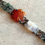 19th c. Silver Scottish Agate Bracelet