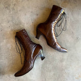 c. 1910s Louis Heel Brown Boots | Approx Sz 7-7.5