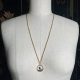 c. Late 19th Century 14k Gold Essex Crystal Bulldog Pendant
