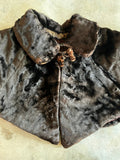 c. 1890s Faux Seal Plush Capelet