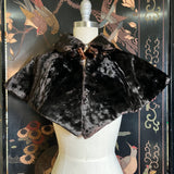 c. 1890s Faux Seal Plush Capelet
