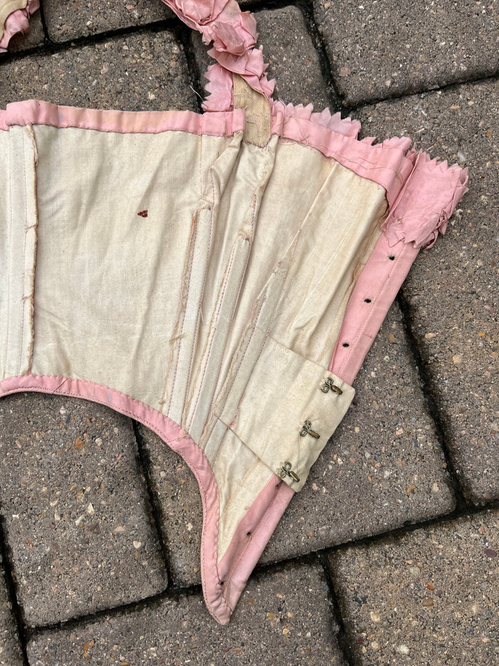 c. 1850s-1860s Pink Swiss Waist