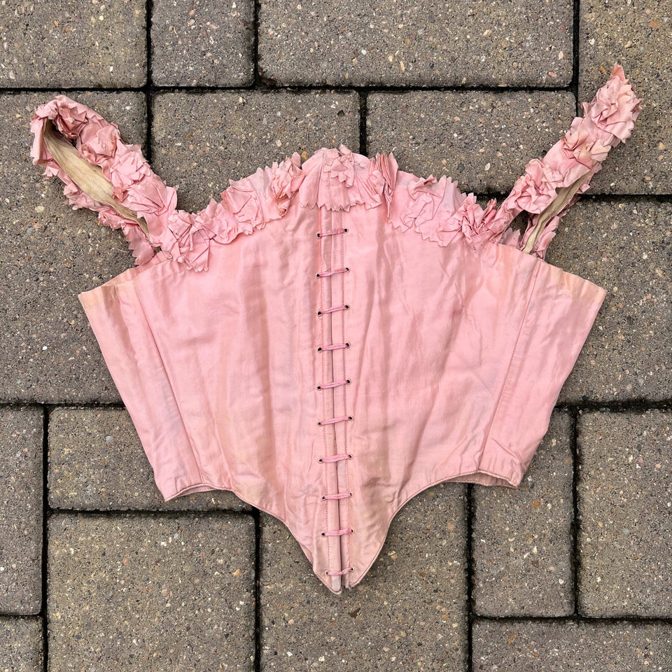 c. 1850s-1860s Pink Swiss Waist