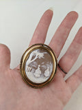 Victorian Swivel Cameo Photo Brooch - Double Sided