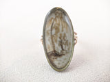 Georgian 18th Century Gold Memorial Sepia Ring | Size 7.25