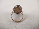 Georgian 18th Century Gold Memorial Sepia Ring | Size 7.25