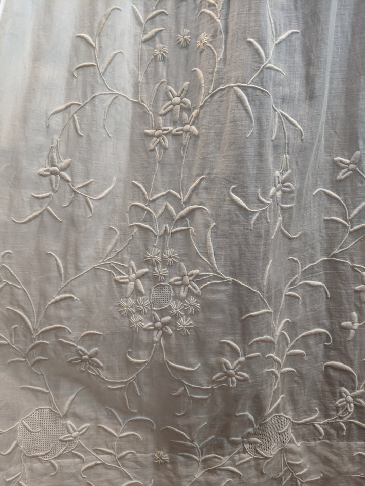 1910s Floral Whitework Dress